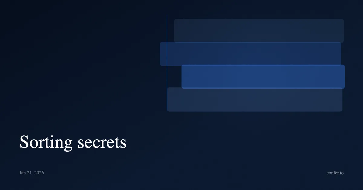 Sorting secrets: how to organize encrypted data
