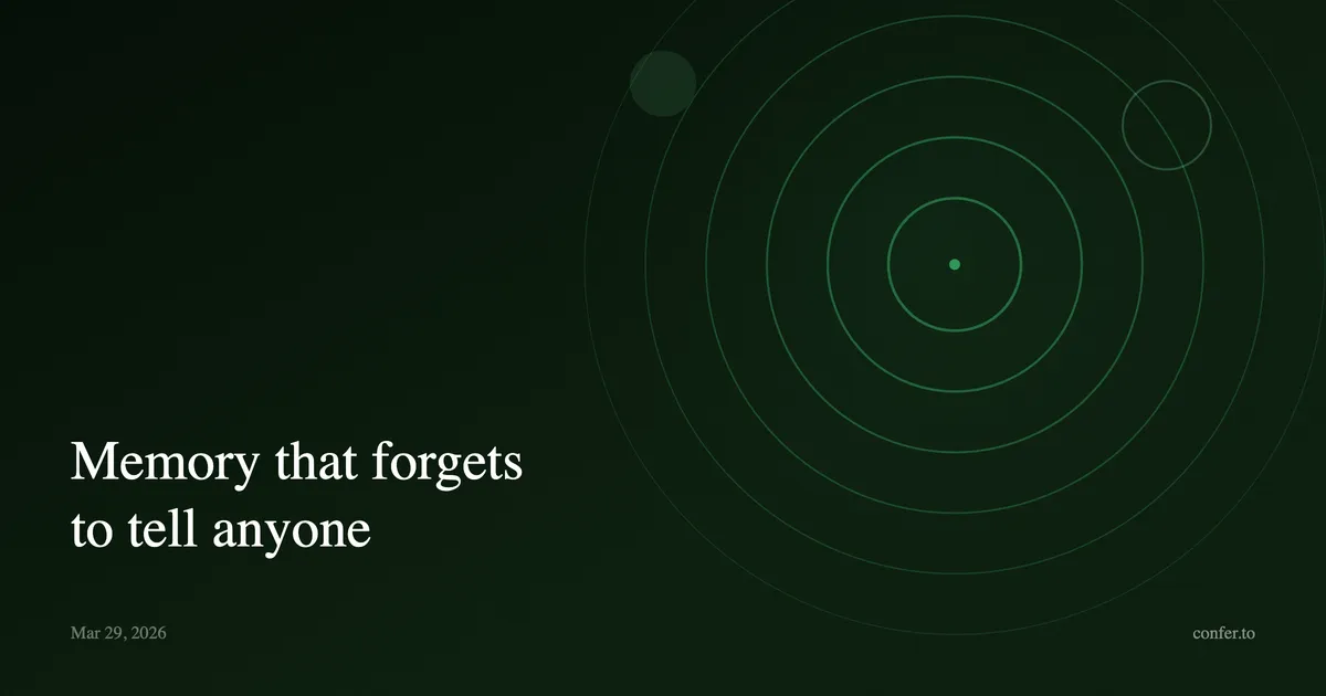 Memory that forgets to tell anyone